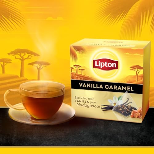 Lipton Discovery Collection Vaniglia e Caramello, Tè Nero aromatizzato, con Vaniglia del Madagascar, 20 filtri - 4