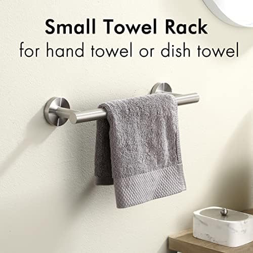 KES Towel Rail Wall Mounted, Small Towel Rail 30CM Towel Holder for Bathroom and Kitchen SUS304 Stainless Steel Brushed Steel, A2000S30-2