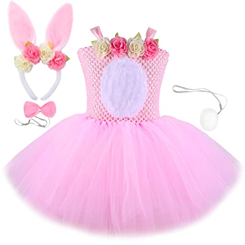 Rabiss Easter Kids Girls Bunny Costume Tutu Dress Up Clothes Set Rabbit Birthday Party Costume Animal Bunny Kids Costume Girls Easter Bunny Costume #TOP3