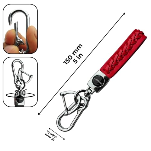Image of KEYCEPT Tristar Key Cover for Suzuki Swift, Dzire, Ertiga, Baleno, Grand Vitara, Celerio, WagonR, Brezza, Scross, Fronx, Jimny, Ignis (2 Button Remote Key (Type 5, Red)