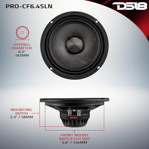 image for DS18 PRO-CF6.4SLN 6.5” Slim Motorcycle & Motorsports Loudspeaker wit