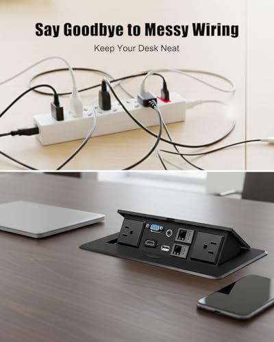 Hub d'alimentation table de conférence encastrable avec prise pop-up USB - 5