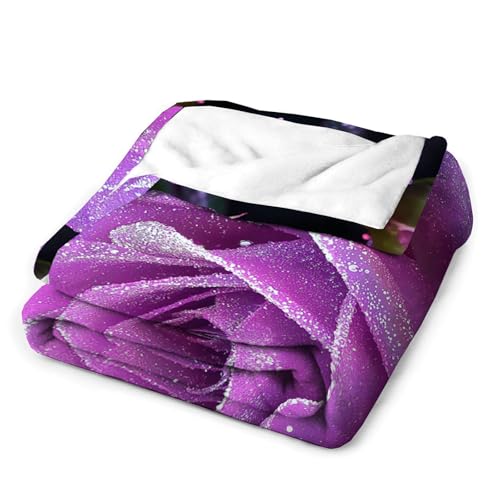 Plaid polaire canapé super chaude rose 200x220cm fleurs