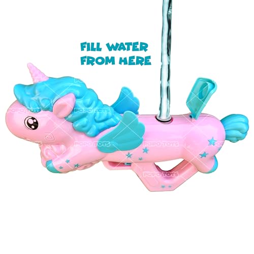 Image of PoPo Toys Holi Unicorn Electric Gun Pichkari |Big Size | Long Range | Loved by Every Child (Unicorn Electric Gun - Big)