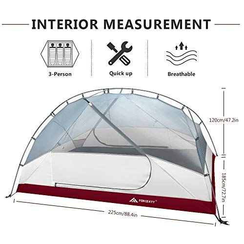 Forceatt 3 Person Ultralight Backpack Tent