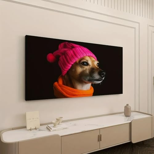 Toile de chien abstrait pour raviver un mur vide avec une décoration moderne