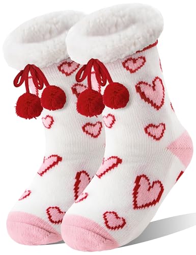 Image of MOGGEI Fuzzy Slipper Socks for Women, Warm Cozy for Winter, Non Slip Grips