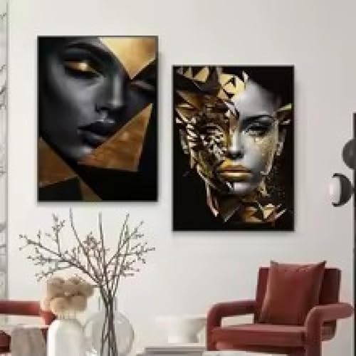 Décoration de chambre à coucher tableau abstrait féminin sans cadre