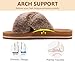 COFACE Womens Fuzzy Slippers Fashion Open Toe Cross Band Slide Slipper Ladies Arch Support Fluff Faux Fur Sandals with Soft Yoga Mat Footbed for Plantar Fasciitis Indoor Outdoor Khaki Size 9