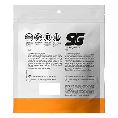 Encordoamento 012 SG Aço Bronze 85 15 para Violão