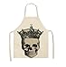 ShopINess Fartuch kucharski z trupią czaszką (korona)