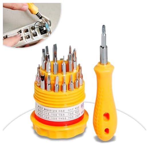 Conjunto de Chaves 31 peças: Philips, Torx, Fenda, com Ponta Imantada para Reparos Premium