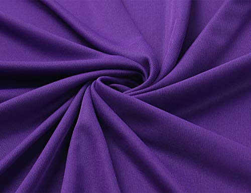 55" Stand Collar Reversible Cloak Masquerade Cape Costume, Black and Purple (55"/140cm, Black and Purple) - Thumbnail 7