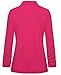Hot Pink Blazer for Women 3/4 Ruched Sleeve Fitted Blazer Suit One Button Notched Lapel Blazer Jackets with Pockets Tailored Outfit, XL
