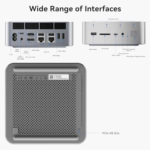 Image of Beelink GTI13 Ultra Mini PC, Core i9-13900HK (up to 5.4GHz) 64GB DDR5 2TB NVMe M.2 SSD Mini Desktop Computer, WIFI6+ BT5.2 + 2.5G LAN, Triple Display Output, HDMI /DP /USB-C, W-11 Pro Gaming Mini PC
