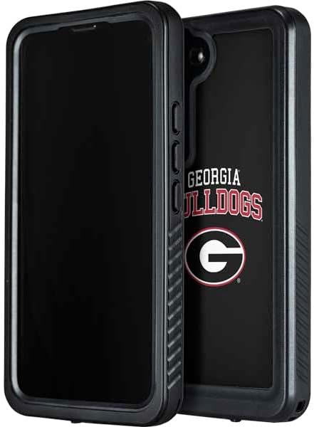 Skinit Waterproof Case Compatible with Samsung Galaxy S23 - Officially Licensed University of Georgia Bulldogs Design