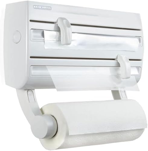 Leifheit Parat F2, Wall Mounted Cling Film & Foil Dispenser, Easy-Install Holder for Rolls up to 30 cm Wide, White - Image 3