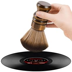 NiHome Vinyl Record Cleaning Brush, Anti-Static Soft LP Record Cleaner, Vinyl Dust Remover Brush with Ultra-Fine Fiber Bristles, Safe for Vinyl LP CD Album Care, Retro Design with Beech Wood Handle - Les Beatles, Paul McCartney, John Lennon, RIngo Starr, George Harrison