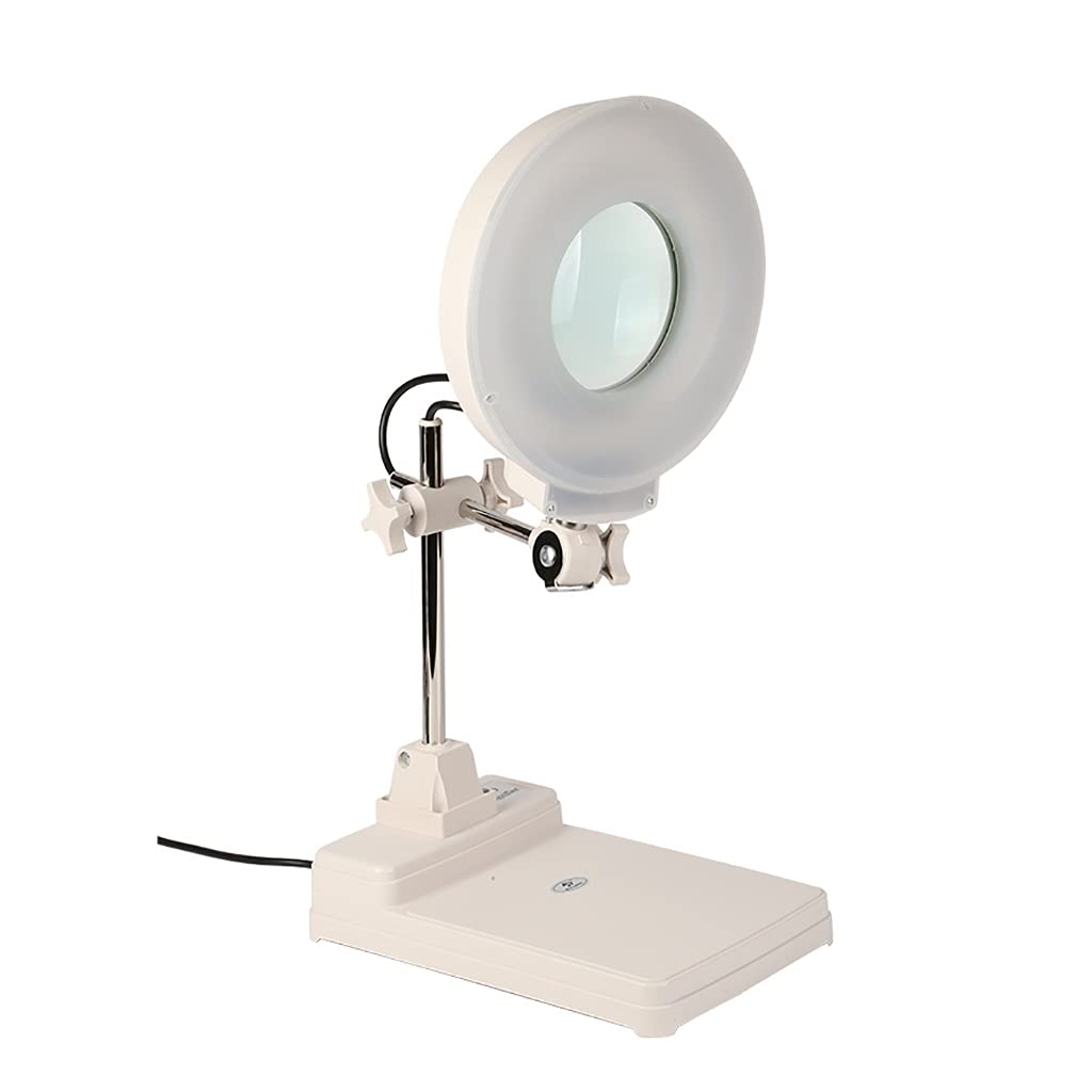 Lente di ingrandimento per la lettura Lente di ingrandimento con luce e supporto Comoda lampada da scrivania con lente di ingrandimento a LED Lente di ingrandimento per la lettura e la riparazione