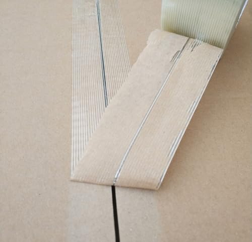 Image of BOMEI PACK 6PACK Reinforced Packing Tape, 5.5Mil 2Inx 60Yds, Heavy Duty Fiber Strapping Adhesive Packaging Tape