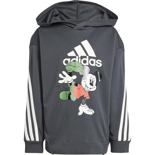 Sweat à capuche Adidas gris et rouge 6-7 ans pour le sport au quotidien