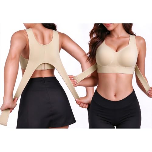 Posture Corrector Bra for Women Front Closure Cross Back Support Bra - image 2