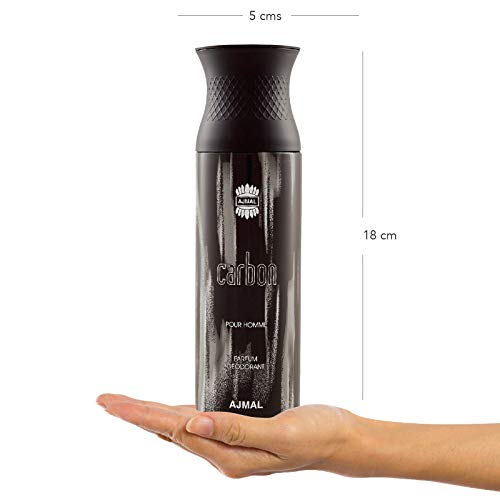 Image of Ajmal Carbon Deodorant Spray - For Men (200 ml, Pack of 3)