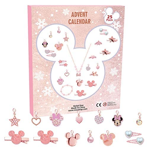 Adventskalender 2022 für Mädchen mit 24 einzigartigen Geschenken Schmuck, Bettelarmband, Halskette, Ohrringe, Haarschmuck, Weihnachts-Countdown-Kalender für Kinder, Kleinkinder, Mädchen Cover