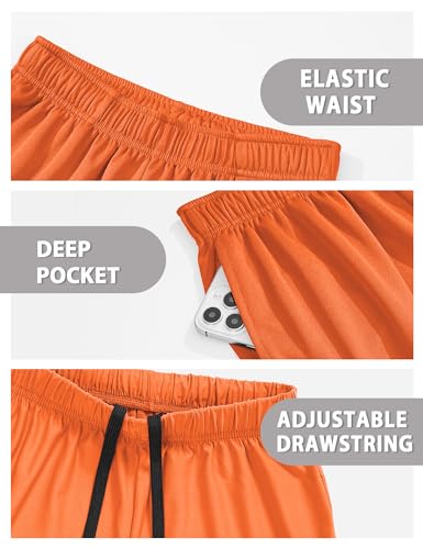 Image of Somaibo Boys Athletic Shorts Youth Quick Dry Soccer Basketball Running Gym Performance Mesh Sports Shorts for Kids