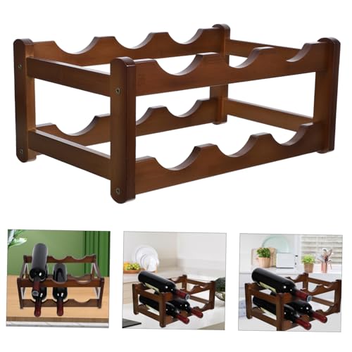 Soporte para botellas de vino Unomor de bambú miniatura 5
