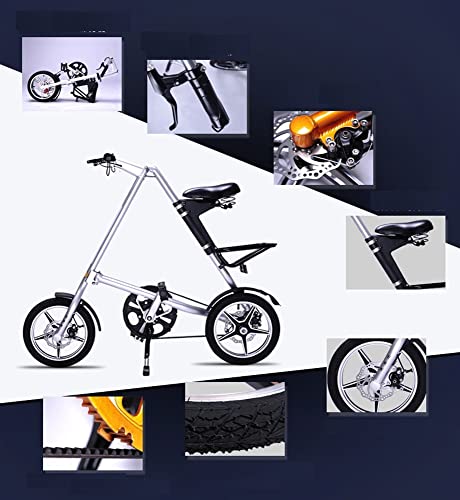 Vouwfiets 16 Inch, Ultralichte Mini-Vouwfiets, Draagbare Buiten-Metro-Transportvoertuigen Opvouwbare Fiets Voor Heren… - Afbeelding 4