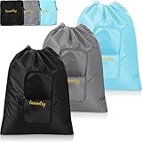 Shappy 3 Pieces Travel Laundry Bag Large Dirty Clothes Bags for Traveling Lightweight and Expandable