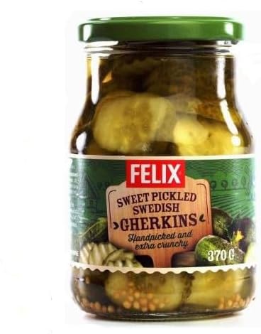Felix Sweet Pickled Swedish Gherkins, 13oz (Pack of 2)