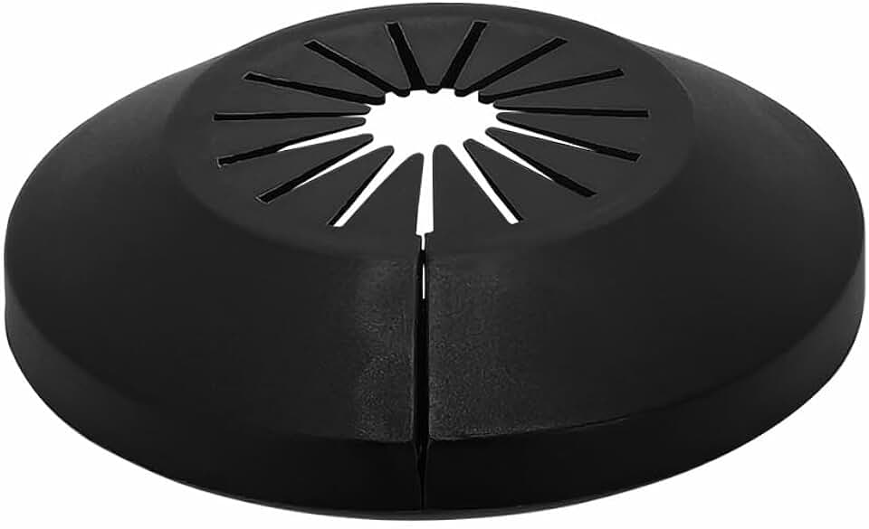 MAGO FAMILY MAGIC Flange Pipe Cover Decoration, 0.39"-1.14" Escutcheon Plate for Water Drain Line, PP Plastic Plumbing Plates, Black for Bathroom Wall, 1 Piece (10-29mm)