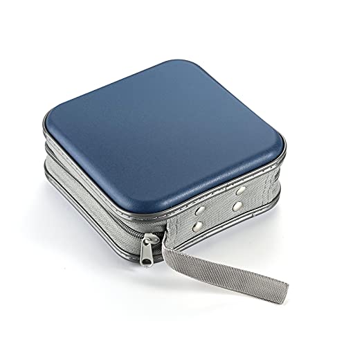 Liovode Dvd Case, 48 Capacity Cd Case Portable Cd Case Holder Storage Hard Plastic Dvd Cd Wallet Holder Organizer For Car (Dark Blue) #TOP5