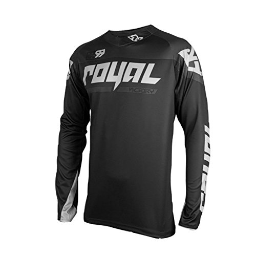 Maillot VTT homme noir gris Royal Racing Victory Race manches longues XS