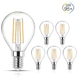 Creyer E14 G45 LED Filament Bulbs, 450Lumens, CRI≥95+, Equivalent to 40W Incande...