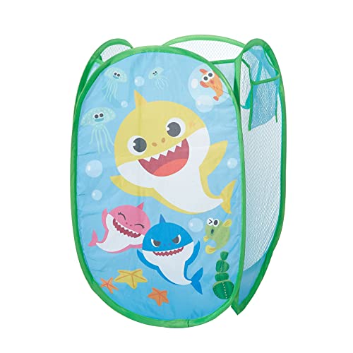 Image of Baby Shark Pop-Up Hamper,Kids Laundry Storage Bin with Durable Carry Handles, 21 inch x 13.5 inch x 13.5 inch Collapsible Organizer