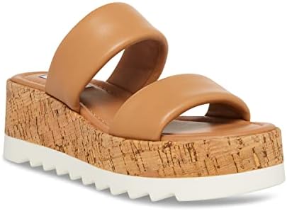 Steve Madden womens Defuse Espadrille Wedge Sandal, Tan Leather, 9 US | Image 6
