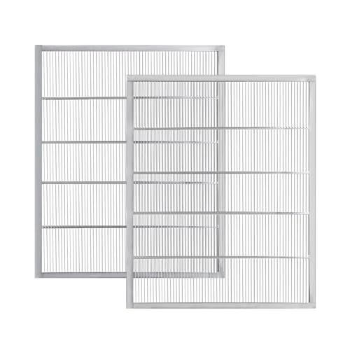 2Pcs Metal Queen Excluder for 8 Frame Hive Bee Hive Queen Excluder Bee Castle Queen Excluder Heavy-Duty Galvanized Iron Beehive Tool All eginners and Professional Beekeepers