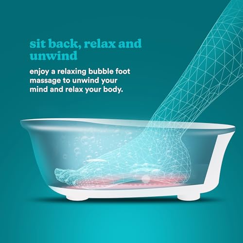 HoMedics Fußbad mit Massagefunktion - Premium Spa Deluxe Fußbadewanne mit Massage & Wärme, Fußsprudelbad für die Füße - Inkl. Hydro-& Vibrationsmassage, 4 Lufteisen, 2 Pediküre-Einsätze - Bis Gr. 47