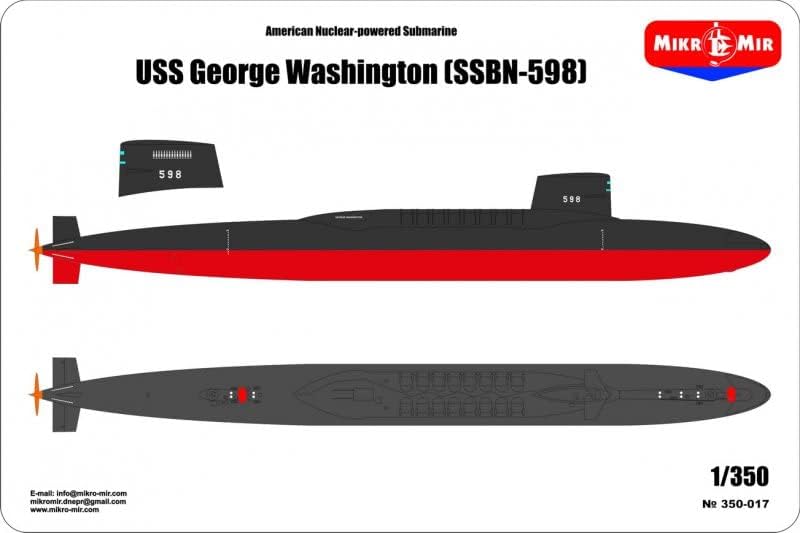 Mikro-mir U.S. Nuclear-Powered Submarine George Washington (SSBN-598) MM350-017