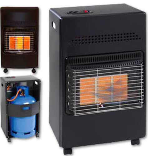 Estufa de gas portátil para acampar y patio - Camping emergencia al aire libre, calentador de gas butano para caravana encendido automático de gas licuado - Mini estufa SOLAMENTE (4.2 kW - Calentador) Cover