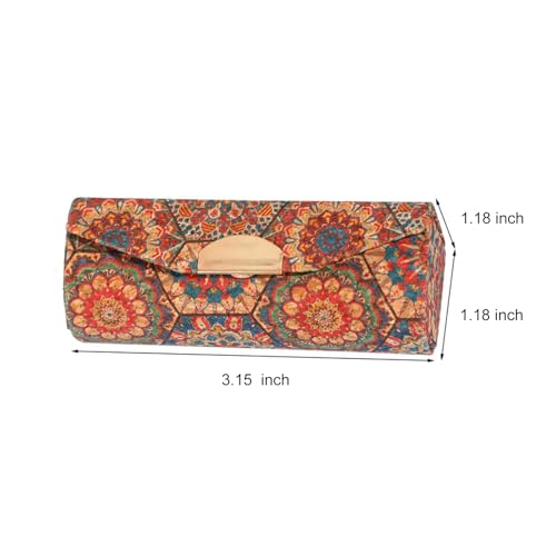 Mandala Bohemian Style 6 Pcs Lipstick Case With Mirror Chapstick Holder Storage Vintage Makeup Box Small Gifts Case2