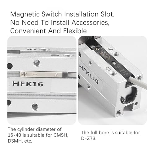 Pince mécanique et cylindre à doigt pneumatique HFK-32 à double effet - 6