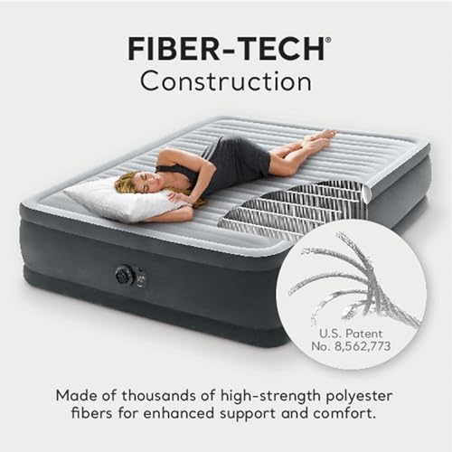 image for Intex Dura-Beam Deluxe Comfort-Plush Elevated Air Mattress: Fiber-Tech
