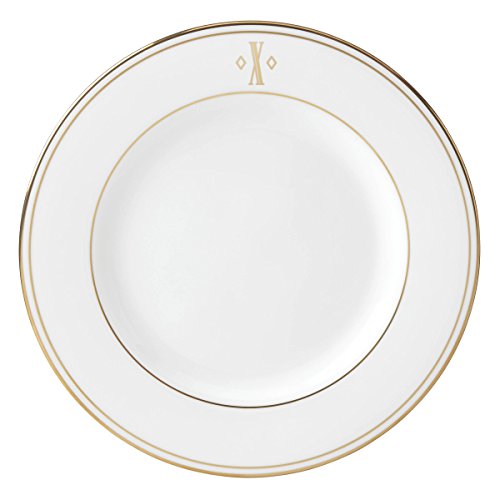 Lenox Federal Gold Block Monogram Dinnerware Salad Plate, X