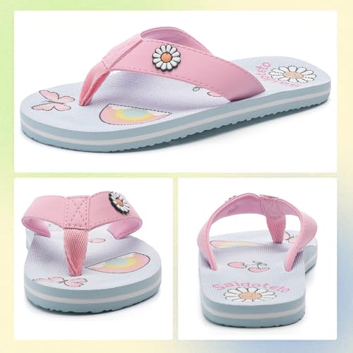 Image of Saidoteto Boys Girls Flip Flops Child Summer Slip-on Thong Sandals Beach Pool Water Shoes(Little /Big Kid)