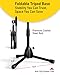 Stage Rocker Foldable Tripod Low-Profile Mic Boom Stand - Height Extending from 9.6'' to 16.9'', w/Adjustable Telescoping Arm Up to 9'', Lightweight/Convenient, Black, Powered by Hamilton(SR610121B)