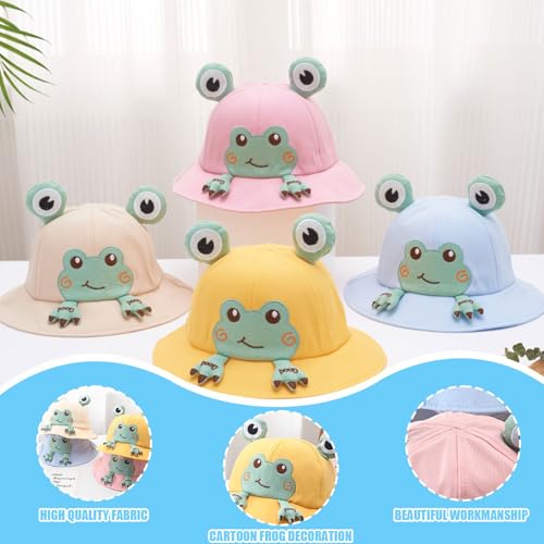Baby Toddler Bucket Hat,Frog Cap for Baby Infant Toddlers Girls Boys Breathable, Sun Protection Summer Fisherman Hats4